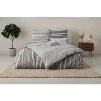 OTTO home Wendebettwäsche Alvara, Linon, 2 teilig, in Gr. 135x200 oder 155x220 cm, 100% Baumwolle, grafisches Motiv