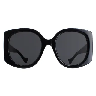 Gucci Rund Damen Schwarz Grau GG1257S