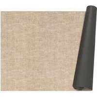 ANRO Küchenläufer Premium Einfarbig RUNNA Läufer Küchenteppich Stoff-Teppich, Rechteckig, Höhe: 3 mm, Stoff schmutzabweisend 67x100cm Boho Beige robust