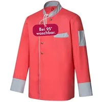 Clinotest Kochjacke langarm - 95 Grad waschbare, kochfeste Kochjacken ohne Einlaufen (1-St) Kochhemd aus 65% Polyester, 35% Baumwolle, mit Druckknopfverschluss