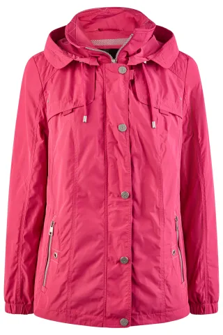 Barbara Lebek - Jacke mit Kapuze raspberry - Gr. - 44