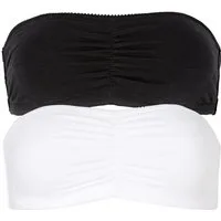 bonprix Bandeau-BH (Packung, 2-tlg) trägerlos, mit verspielter Raffung