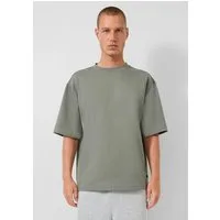 QS Kurzarmshirt T-Shirt Loose Fit T-Shirt mit Logostickerei
