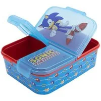 Stor Lunchbox Sonic the Hedgehog Kinder Brotdose Lunchbox 3 Fächern & tollem Design, (Lunchbox set, 1x Deckel, 1x Lunchbox), Brotdose