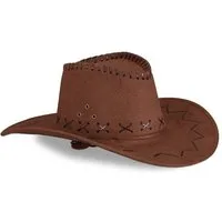 relaxdays Cowboyhut 10 x Cowboyhut Fasching dunkelbraun (1-St)