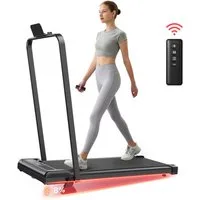 Dskeuzeew Laufband Klappbare Laufbänder 3 in 1 - mit 8% Steigung (Laufgerät für Zuhause bis 130KG - LED-Anzeige - Noise