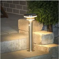 esotec LED Gartenleuchte Metall Solar PIR Standleuchte MODENA H=45cm 3 Modi 36LEDs 3000K 102754, Bewegungssensor, 3 unterschiedliche Betriebsmodi, Bewegungssensor, automatisches Einschalten bei Dämmerung, LED fest integriert, warmweiß