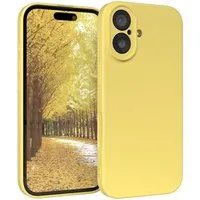 EAZY CASE Handyhülle für Apple iPhone 17 Hülle Silikon 6,3 Zoll, Handy Softcase stoßfest Hülle mit Kameraschutz Bumper Tpuhülle Gelb