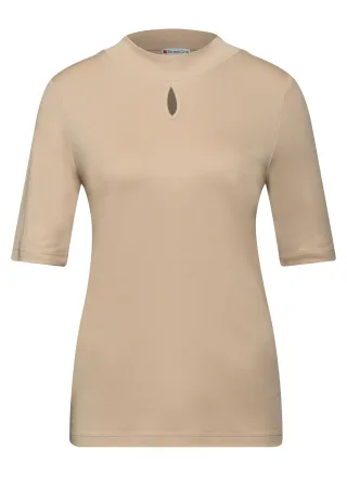 Street One - Shirt mit Cut-Out Detail sanded beige - Gr. - 38