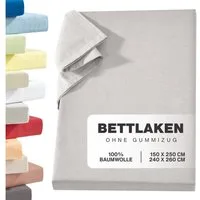 Carpe Sonno Betttuch Linon Haustuch Bettlaken ohne Gummizug Baumwolle Leintuch Laken Decke, Baumwolle, Gummizug: ohne, (1 Stück), Überwurf Bett Sofa Sessel Couch leichte Sommer Bettdecke 150x250
