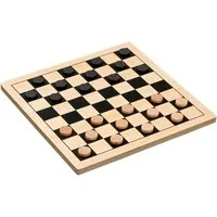 Philos Spiel Klassisches Dame-Spiel mit Holz-Spielbrett