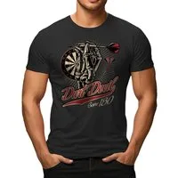RAHMENLOS® T-Shirt für Dart Spieler: Dart Devil, Score 180