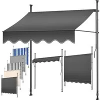 KESSER Klemmmarkise mit Handkurbel für Terrasse, Balkon & Garten UV-beständig, höhenverstellbar und wasserabweisend