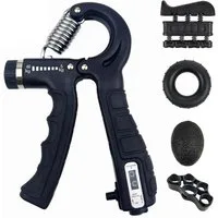 Mutig Handmuskeltrainer Handtrainer Unterarmtrainer,Griffkraft Trainer (5-St) (Einstellbarer Widerstand 10-60kg, Fingertrainer, Griffkraft Trainer Set, Für Sportler und Wiederherstellung der Hand), Verbesserte Kraft und Grip Handgelenk Arm Unterstütz