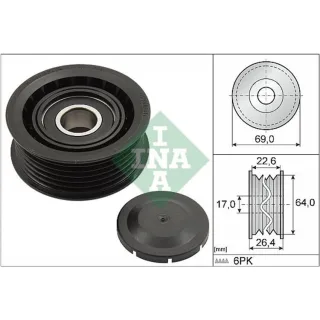 Ina Umlenkrolle f?r Keilrippenriemen Audi BMW Chrysler Fiat Mercedes Porsche Skoda VW