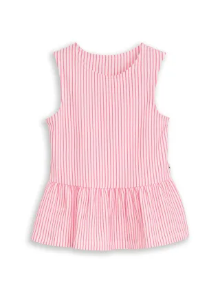 tom tailor kids - T-Shirt mit Streifenmuster vertical pink white stripe - Gr. - 134