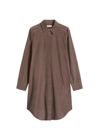 Marc OPolo Casual - Hemdblusenkleid wide Stone Taupe - Gr. - 34