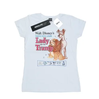 Disney - "Lady And The Tramp Distressed Classic Poster" T-Shirt für Damen (Weiß)