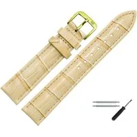 MARBURGER Uhrenarmband 18mm Leder Alligator Prägung