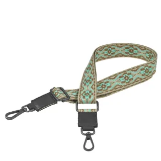 Damen Schultergurt Gitarrengurt-Stil Austauschgurt Textil Leder Schwarz 100-162cm | Greenburry Breiter Taschenriemen für mehr Tragekomfort 2522