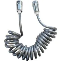 Sanixa Brauseschlauch Spiralbrauseschlauch 3 m Grau Duschschlauch flexibel, (Camping Knickschutz Spiralschlauch Duschschlauch, Duschzubehör für Handbrause Dusche Bad), 1/2 Zoll Anschluss Kunststoff Nylon dehnbar