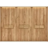 Home affaire Kleiderschrank Ambroise, aus Wildeiche, inkl. Passepartout Massivholz-Kleiderschrank, im 50 cm Raster planbar