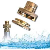 BlueCraft Wassersprudler Quick-Adapter 2.0 für CO2 Wassersprudler kein Umbau, Messing, 2-teilig, kompatibel mit allen gängigen Sprudlern DUO, Terra, Gaia, Crystal 3.0