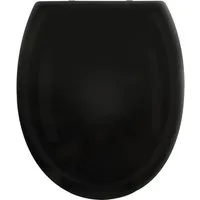 spirella WC-Sitz HARRY, Premium Toilettendeckel aus leichtem PP Thermoplast Kunststoff, hohe Stabilität, bruchsicher, Edelstahl Scharniere mit Quick-Release-Funktion zur einfachen Schnellreinigung, Soft Close Absenkautomatik, oval, schwarz
