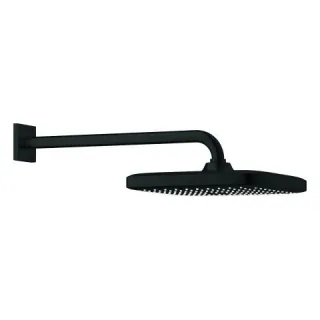 GROHE Kopfbrausenset Tempesta Cube 250 26687 Brausearm 380mm matt black, 266872430 266872430