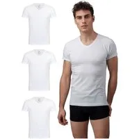 Burnell & Son T-Shirt Unterhemd Unterziehshirt mit Kurzarm und V-Ausschnitt aus Baumwolle (Packung, 3-tlg., 3er-Pack)