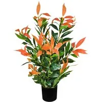 Kunstblume Künstliche Glanzmispel Photinia Kunstpflanze Künstliche Pflanze 70 cm Glanzmispel, Decovego, Höhe 70 cm