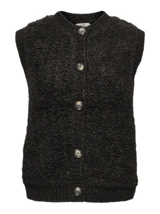 JDY - JDYEIRA LIFE S/L ON BUTTON VEST KNT NOOS Chocolate Torte - Gr. - XS