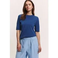 Tranquillo T-Shirt Slub Jerseyshirt Lottee aus Bio-Baumwolle GOTS-zertifizierte Bio-Baumwolle, Slub Jersey mit Struktur