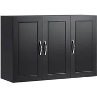 SoBuy Hängeschrank FRG231-L Badezimmerschrank Wandschrank Küchenschrank, mit 3 Türen, Bad, Küche