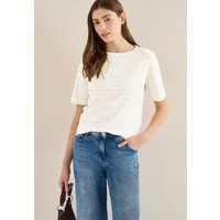 CECIL Rundhalsshirt Sommershirt im Streifen-Look