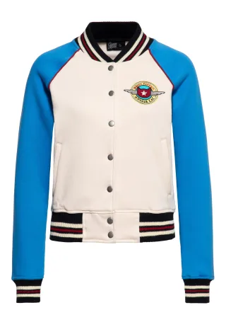 Queen Kerosin Damen College Jacke Wonder Cat beige