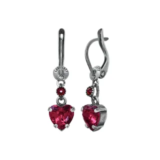 konplott - Ohrringe - Hearts for Us pink/rot