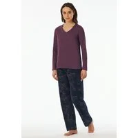 uncover by SCHIESSER Schlafanzug Uncover Nightwear (2 tlg) Baumwolle, Singel Jersey-Qualität, langärmelig, atmungsaktiv, bequem