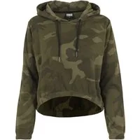 URBAN CLASSICS Rundhalspullover Urban Classics Damen Ladies Camo Cropped Hoody (1-tlg)