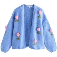 Next Strickjacke Weiche Strickjacke im Grobstrick mit Wolle (1-tlg)