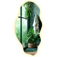 Tulup LED-Lichtspiegel Wandspiegel Dekorativer Moderner LED-Spiegel mit Unregelmäßiger Form