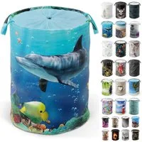 Sanilo Wäschekorb mit Motiv, viele schöne Wäschesammler zur Auswahl, Wäschesack mit Sichtschutz, 60 Liter, faltbar, kräftige Farben