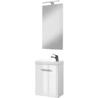 welltime Waschtisch-Set Trento, verschiedene Ausführungen und Farben, (Set, 4-St), Badmöbel Breite 40cm, Gästebad SlimLine Gäste WC