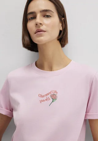 Mavi - FLOWER PRINTED TSHIRT Rosa - Gr. - L