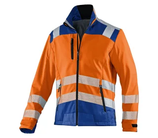 KÜBLER REFLECTIQ Softshell Jacke PSA 2 warnorange/kornblumenblau L - 1507 8427-3746-L