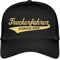 Spreadshirt Trucker Cap Treckerfahrer Dürfen Das Landwirt Lustiger Spruch Trucker Cap (1-St)