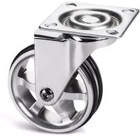 SO-TECH® Möbelrolle Design Möbelrolle BOBBY Ø 75 mm Aluminiumrad Tragkraft bis 5, Tragkraft bis 50 kg mit und ohne Bremse