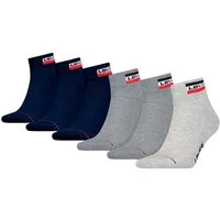 Levi's® Kurzsocken (Packung, 6-Paar) mit breitem Logobund