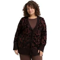 TOM TAILOR PLUS Cardigan mit Leo-Print
