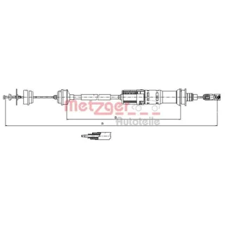 Metzger Kupplungsseil Citroen Fiat Lancia Peugeot 11.3923